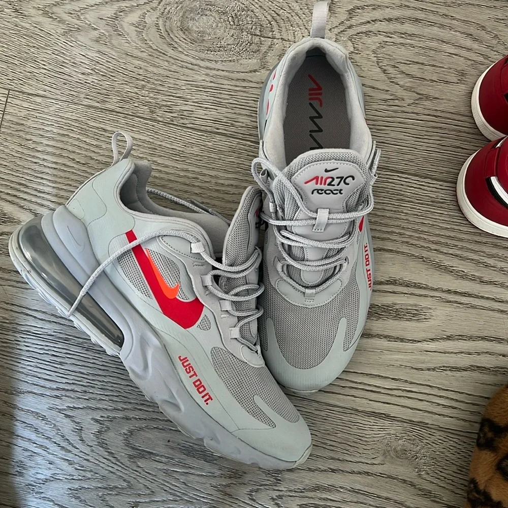 Airmax 270 Raact “Just Do It” in wolf grey. Some ware. Size 11 - Picture 1 of 4